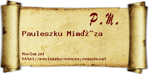Pauleszku Mimóza névjegykártya